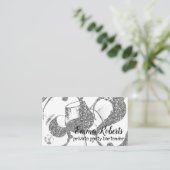 プライベートパーティーバーテンダーシルバービジネスカード 名刺 (スタンド正面)