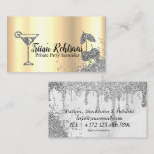 プライベートパーティーバーテンダーバーケータリングドリンク 名刺 (正面/裏面)