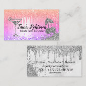 プライベートパーティーバーテンダーバーケータリングドリンク 名刺 (正面/裏面)