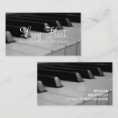 プライベートピアノレッスン、音楽教師 名刺 (正面/裏面)