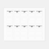 プライベートラパーソナライズされたベル ラベル (シート)