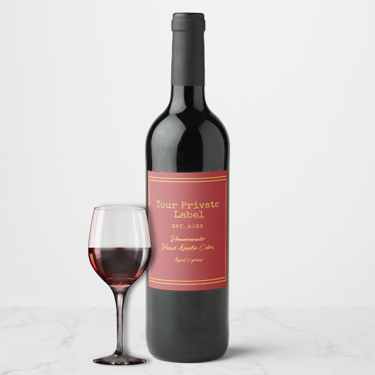 プライベートラベル 自家製 ハードアップルサイダーワイン ワインラベル