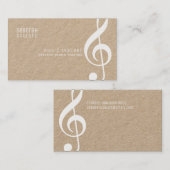 プライベートレッスンミュージック先生ラスティッククラフト 名刺 (正面/裏面)