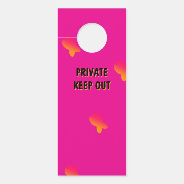 プライベート保アウト/静かなスリープベビー ドアノブサイン (正面)