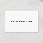 プライベート探偵 現代のプライベート探偵事務所 ビジネスC 名刺 (裏面)