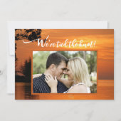 プライベート結婚のサンセット写真発表 招待状 (正面)