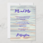 プライベート結婚披露宴　水の背景のみ 招待状 (正面)