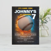 プライベート野球ゲームの誕生日パーティー 招待状 (スタンド正面)