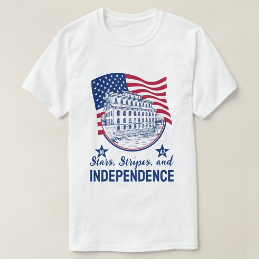 プライベート クライアント 独立記念日 Tシャツ (デザイン正面)
