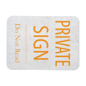 プライベート・サインが読ない マグネット (横)