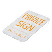 プライベート・サインが読ない マグネット (左側)