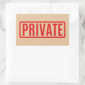プライベート 長方形シール (バッグ)