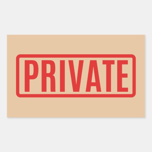 プライベート 長方形シール (正面)