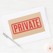 プライベート 長方形シール (封筒)