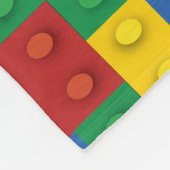 プライマリカラーブリックパターン(名前をカスタムする付き) フリースブランケット (角)