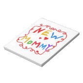 プライマリカラー文字新しいママの贈り物 ノートパッド (回転)