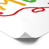 プライマリカラー文字新しいママの贈り物 ポスター (角)