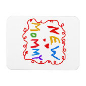 プライマリカラー文字新しいママの贈り物 マグネット (横)