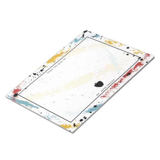 プライマリブラシストローク抽象芸術アート先生Apple ノートパッド (アングル)