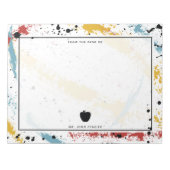 プライマリブラシストローク抽象芸術アート先生Apple ノートパッド (正面)