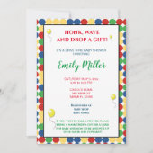 プライマリーカラーのベビーシャワーへの招待 招待状 (正面)