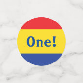 プライマリーカラーズキッズバースデーパーティー コンフェッティ (スモール正面)