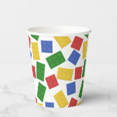 プライマリーカラートイ建物レンガ誕生日パーティー 紙コップ (裏面)