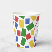 プライマリーカラートイ建物レンガ誕生日パーティー 紙コップ (右)