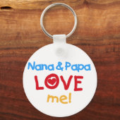 プライマリーカラーナナとパパは私を愛している キーホルダー (正面)