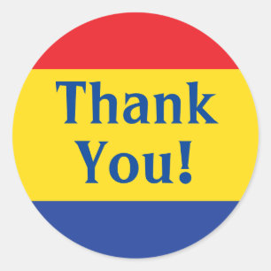 プライマリーカラーバースデーパーティー ラウンドシール