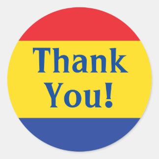 プライマリーカラーバースデーパーティー ラウンドシール