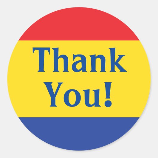 プライマリーカラーバースデーパーティー ラウンドシール (正面)