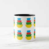 プライマリーカラーピレックスコーヒーマグ ツートーンマグカップ (中央)