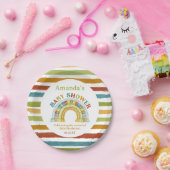 プライマリーカラーボホレインボーベビーシャワー ペーパープレート (パーティー)