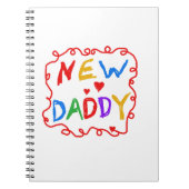 プライマリーカラー新しいパパのプレゼント ノートブック (正面)