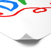 プライマリーカラー新しいパパのプレゼント ポスター (角)