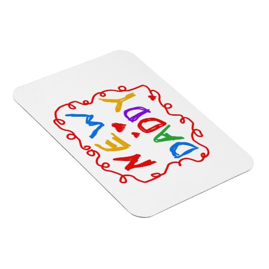 プライマリーカラー新しいパパのプレゼント マグネット (右側)