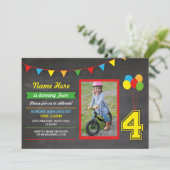 プライマリーカラー誕生日ガールズボーイズ4枚目の写真 招待状 (スタンド正面)