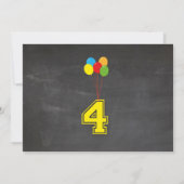 プライマリーカラー誕生日ガールズボーイズ4枚目の写真 招待状 (裏面)