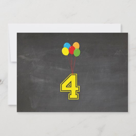 プライマリーカラー誕生日ガールズボーイズ4枚目の写真 招待状 (裏面)