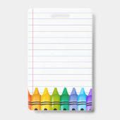 プライマリークレヨン付きプレKデイケア先生バッジ バッジ (裏面)