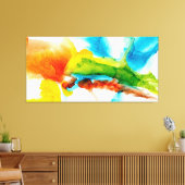 プライマリ梅 – 水彩 キャンバスプリント (インサイチュ (リビング))