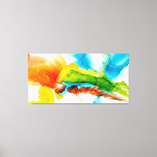 プライマリ梅 – 水彩 キャンバスプリント (正面)