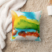 プライマリ梅 – 水彩 クッション (ブランケット)