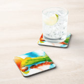 プライマリ梅 – 水彩 コースター (右側)