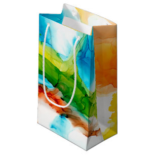 プライマリ梅 – 水彩 スモールペーパーバッグ