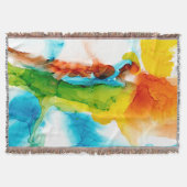 プライマリ梅 – 水彩 スローブランケット (正面)