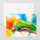 プライマリ梅 – 水彩 ポストカード (正面/裏面)