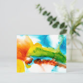 プライマリ梅 – 水彩 ポストカード (スタンド正面)