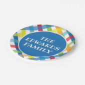 プライマリCrissクロスパーソナライズされたパーティープレート ペーパープレート (アングル)